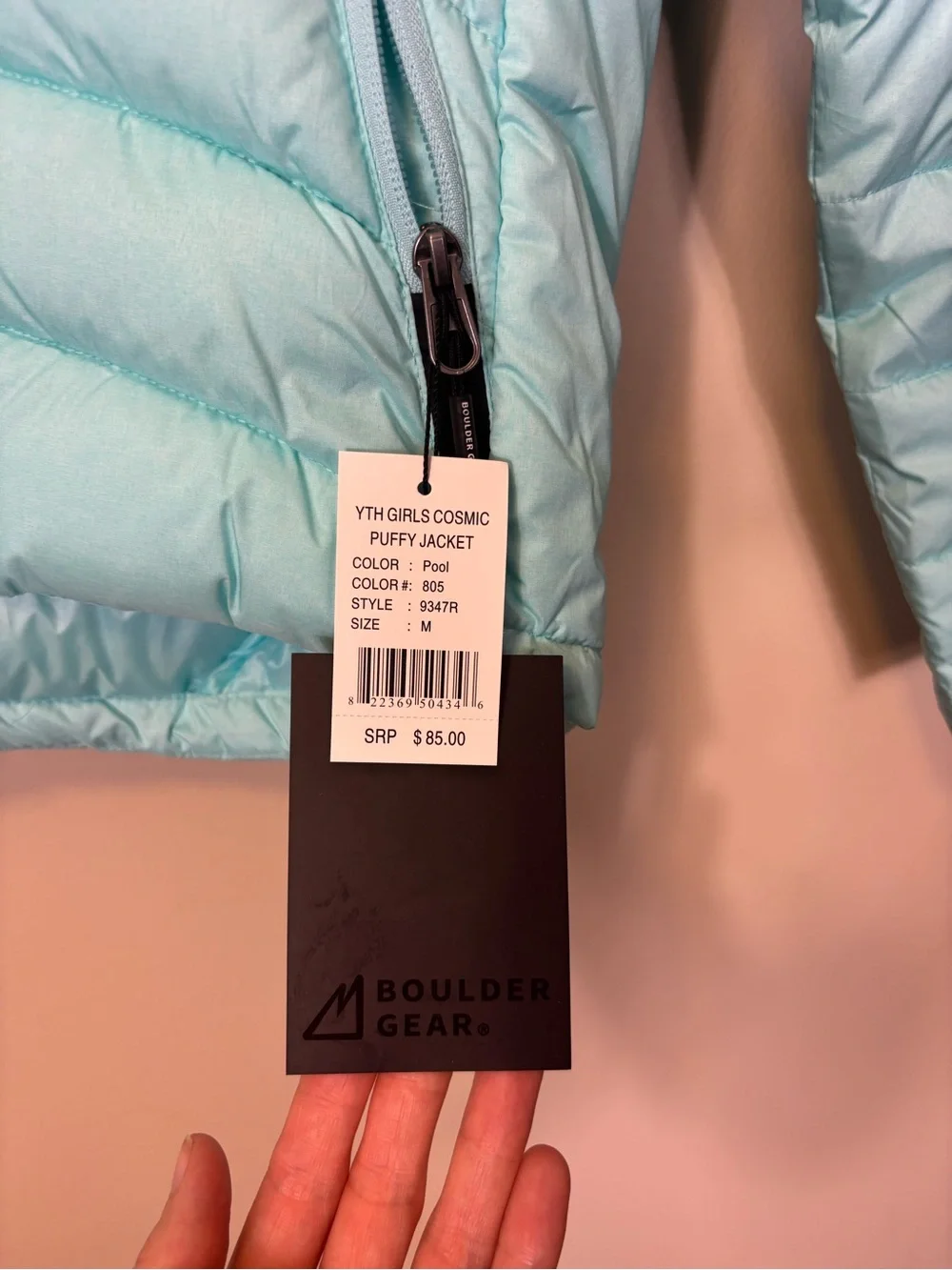 New Boulder Gear Light Blue Quilted Puffer Jacket - Little Girl’s Medium
